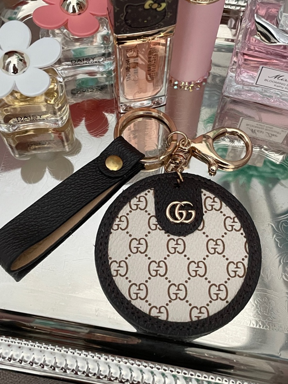 ✨Beige and Brown Monogram Keychain/ Bag Charm✨NEW